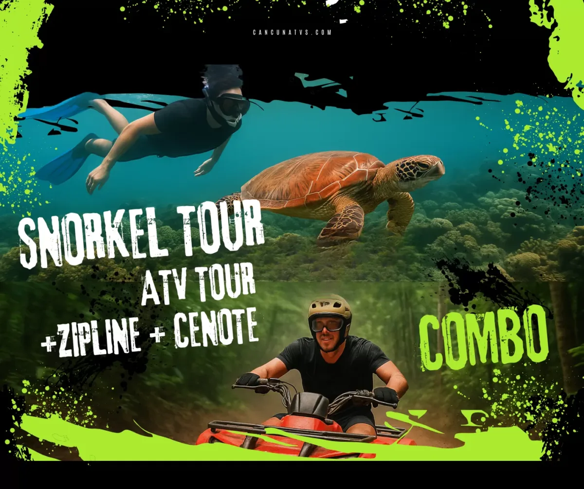 Super Combo: Cancun Snorkeling, ATVs, Ziplines & Cenote - Image 1